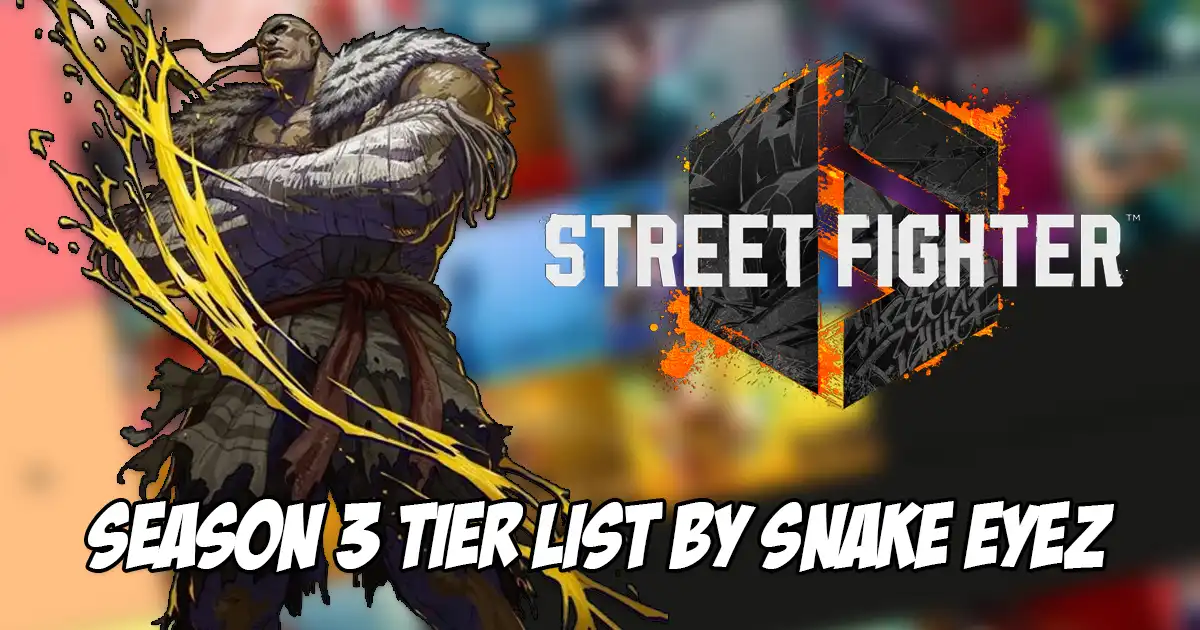 Featured image for Snake Eyez unveils Season 3 tier list with Sagat's ranking