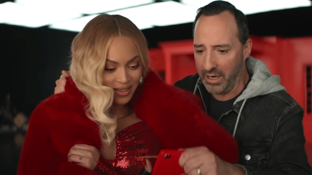 Featured image for "Tony Hale's Secret Role as Beyoncé's 'Emasculated Sidekick' in Verizon Super Bowl Ad"