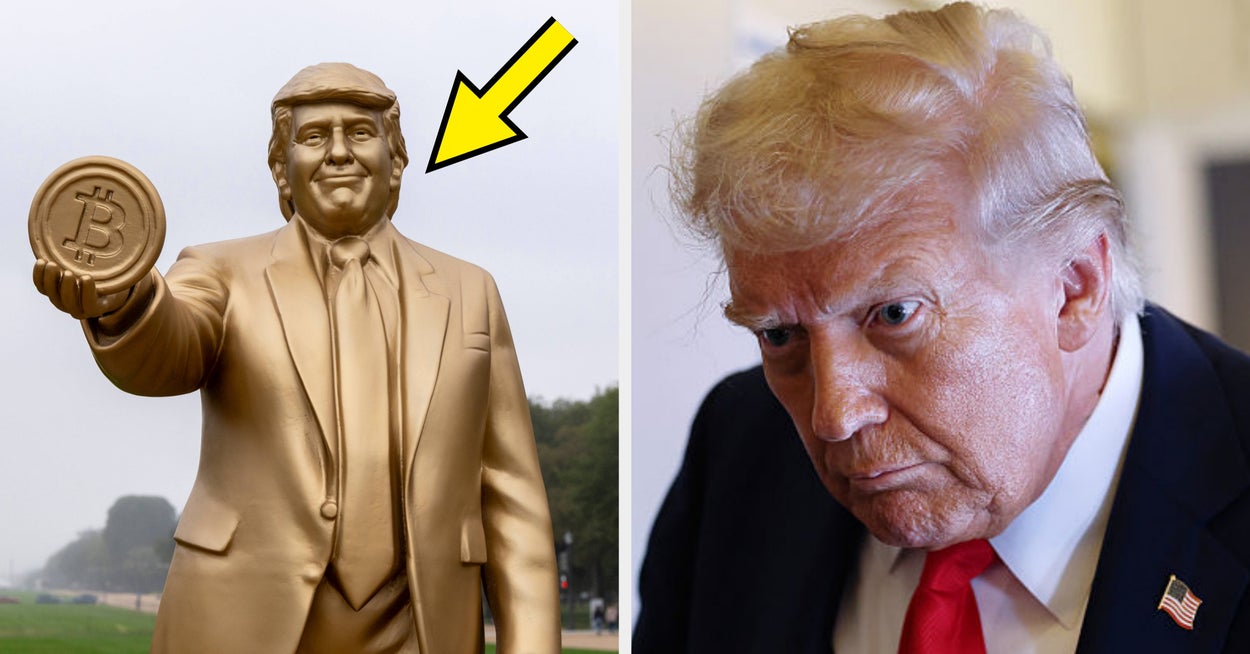 Viral 50-Foot Golden Trump Bitcoin Statue Unveiled in Washington, D.C.