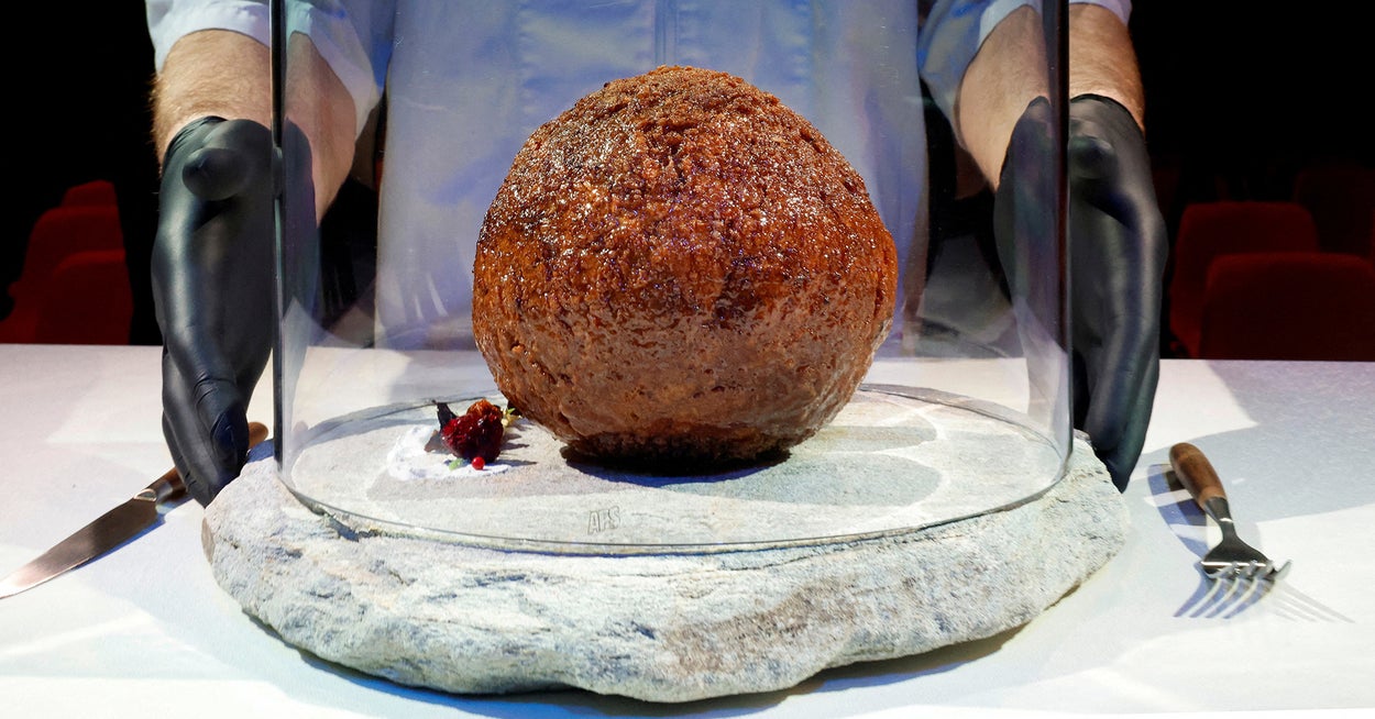 Featured image for Lab-grown mammoth meat used to create giant meatball in startup's triumph.
