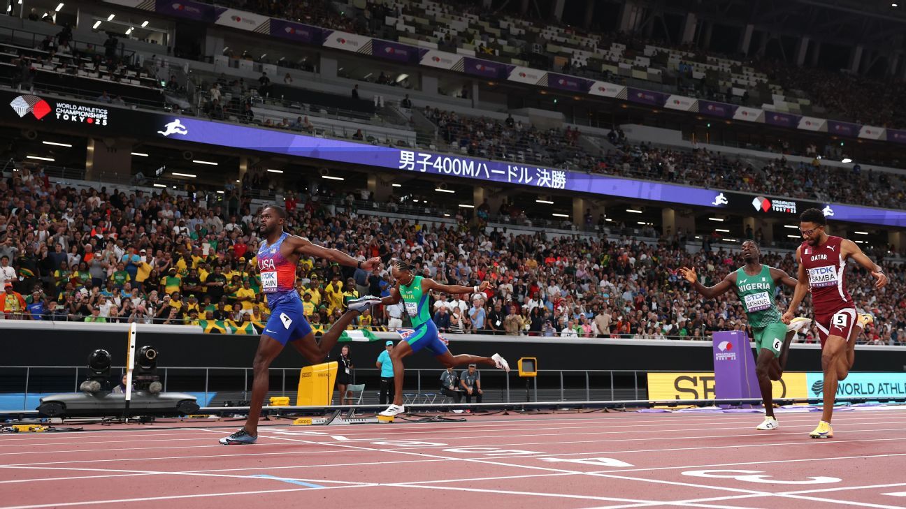 Featured image for Rai Benjamin Secures 400m Hurdles World Title Amid DQ Controversy