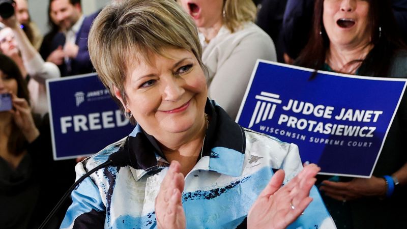 Liberal Judge's Win in Wisconsin Supreme Court Election Signals Political Shift.