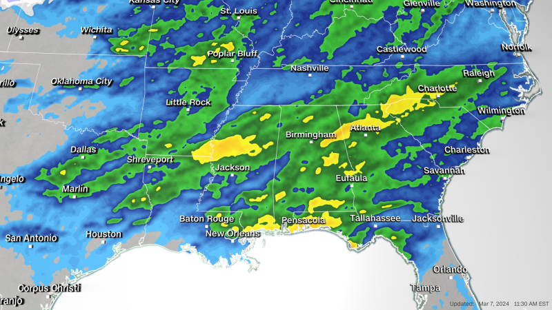 "Southern States Brace for Multi-Day Severe Storm Threat and Flooding"