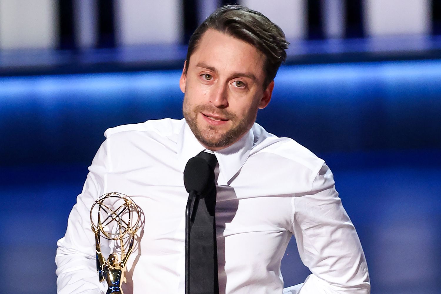 "Kieran Culkin's Emmy Win Sparks Baby Talk with Wife"