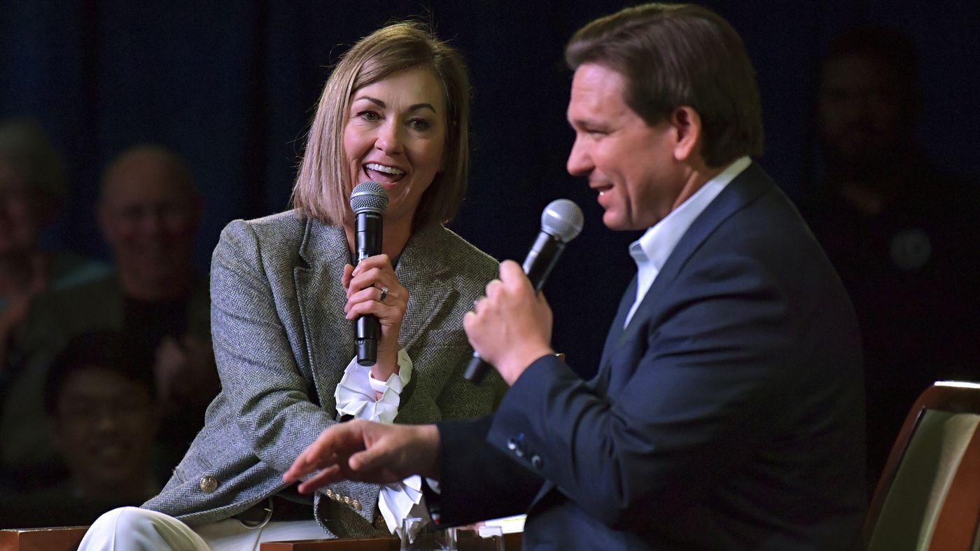 Iowa Gov. Kim Reynolds Throws Support Behind DeSantis in High-Stakes Caucus