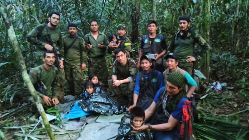 Surviving 40 days in the Amazon: Four children found alive after plane crash.