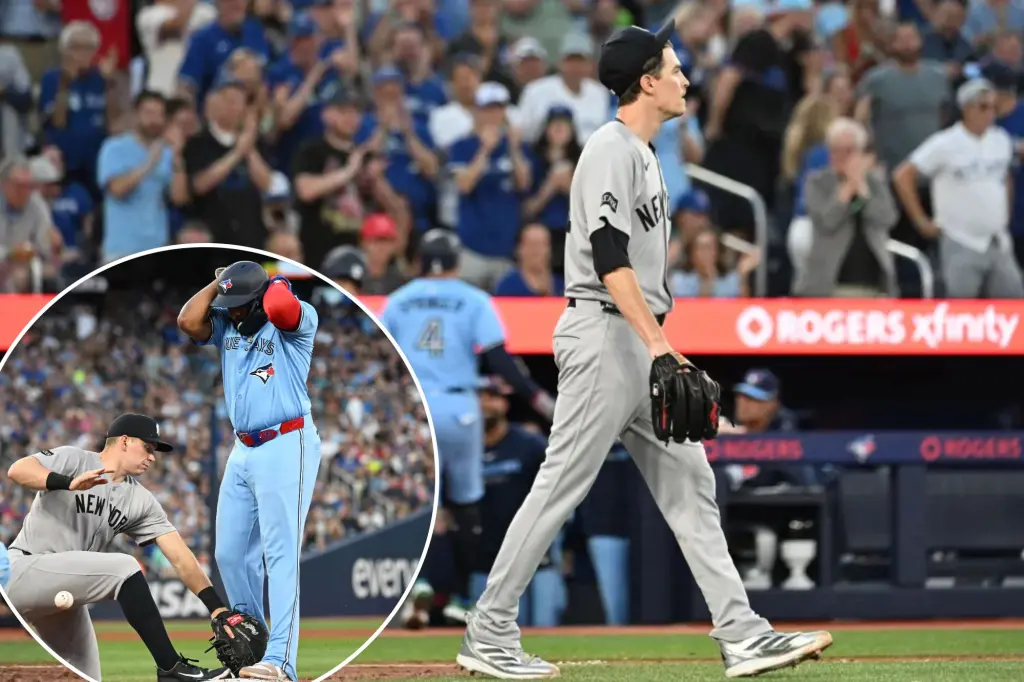 Featured image for Yankees' Defensive Woes Lead to Loss Against Blue Jays