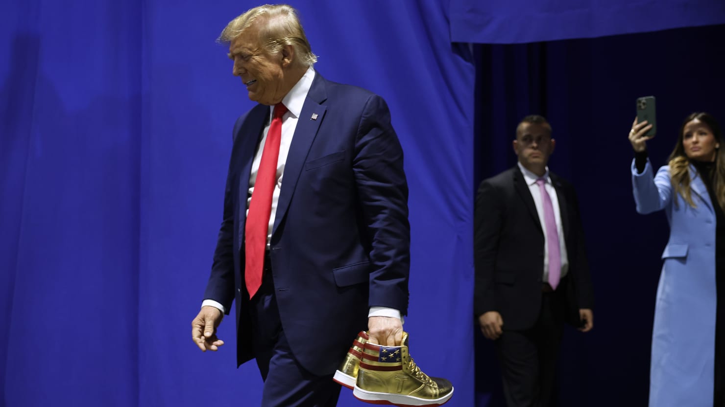 Featured image for "Trump Introduces $399 Gold Sneakers Amid Legal Battles"