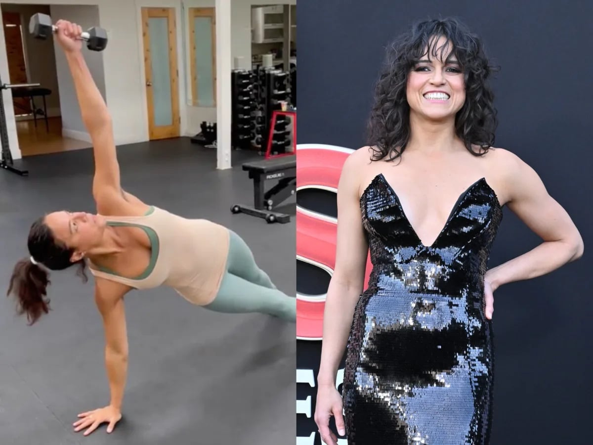 Featured image for Michelle Rodriguez gains 20 pounds of muscle for 'Dungeons and Dragons' with heavy lifting and high-protein diet.