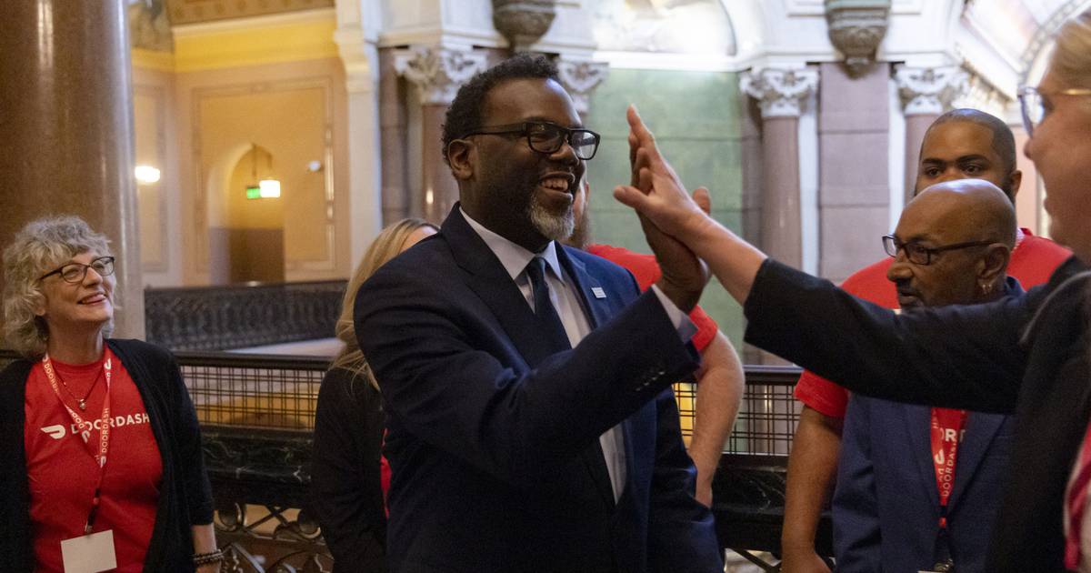 Featured image for Chicago Mayor-elect Brandon Johnson prioritizes investment in schools, youth jobs, and smart crime fighting.