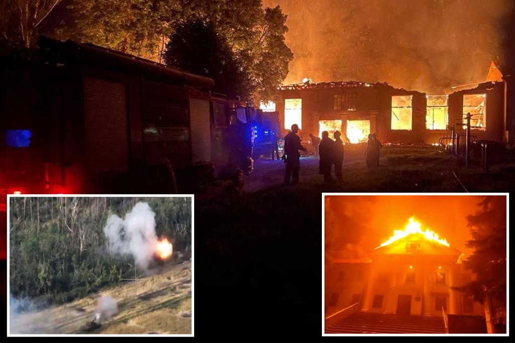 "Russia Strikes Back: Missile and Drone Barrage Hits Ukraine in Retaliation"