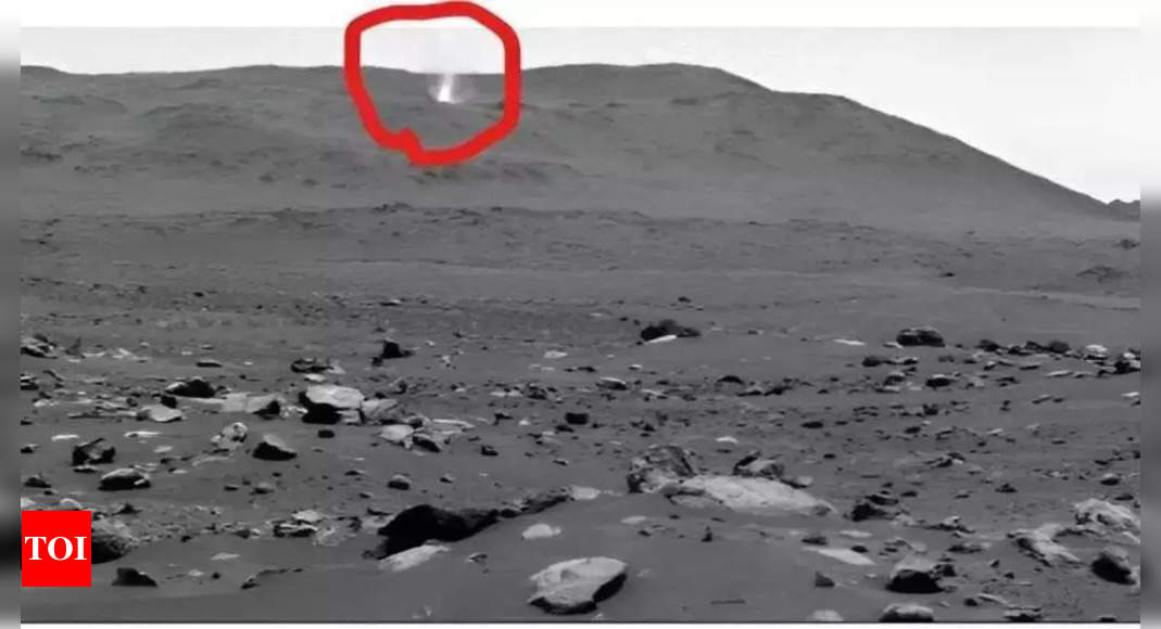 Mars Rover Observes Towering Dust Devil on Red Planet