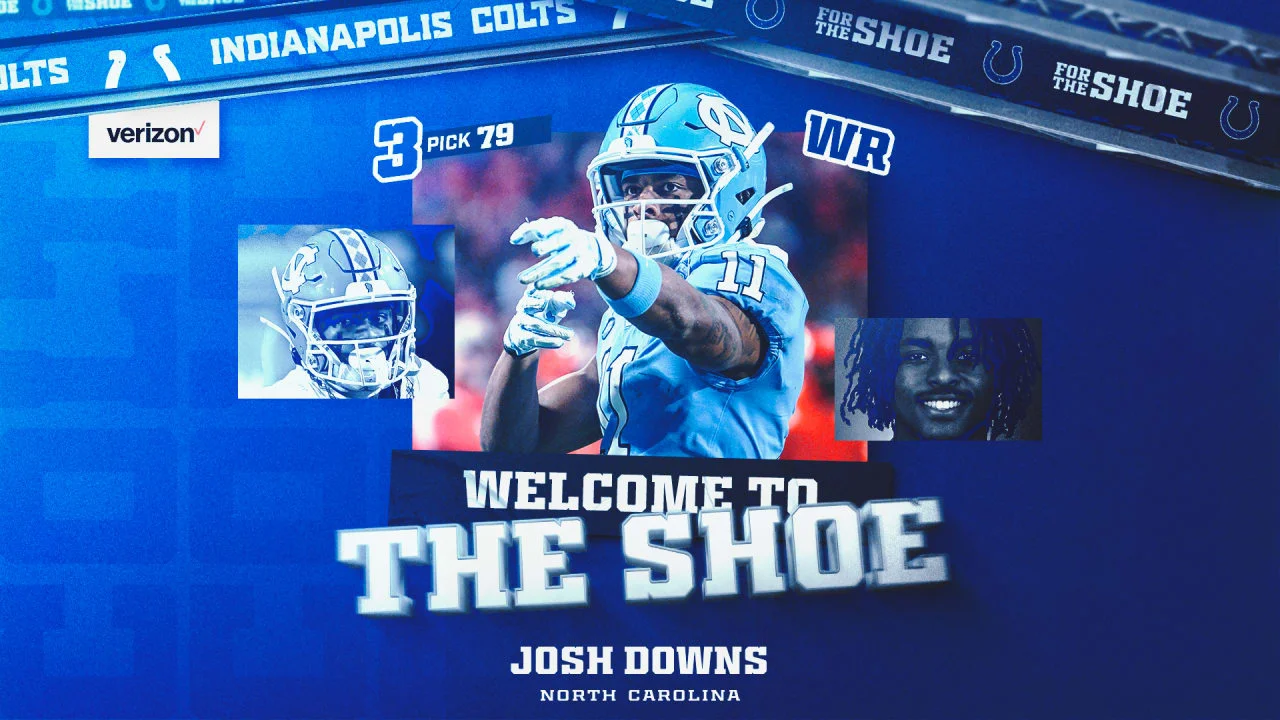 "Colts add WR Josh Downs and CB Julius Brents in 2023 NFL Draft"