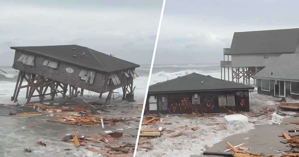 Featured image for Multiple Outer Banks Homes Collapse into the Atlantic Amid Storms
