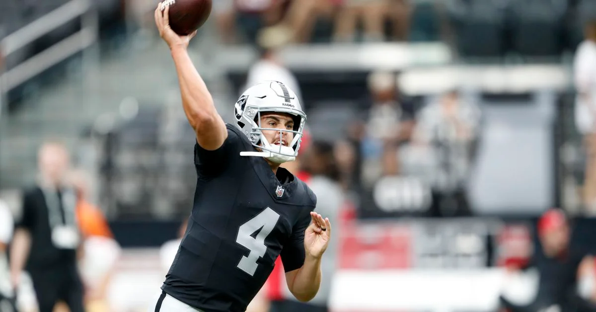 Featured image for "Aidan O'Connell Shines in NFL Debut for Raiders-49ers Preseason"