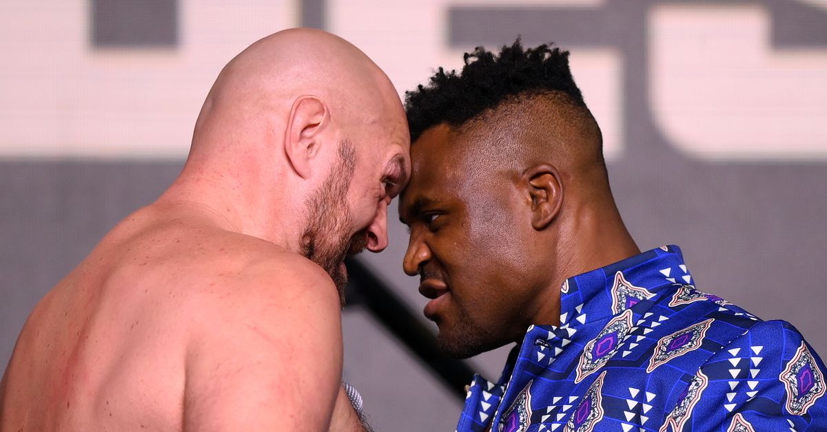 Featured image for "Intense Face-Off: Ngannou and Fury Lock Horns as John Fury Tries to Intervene"