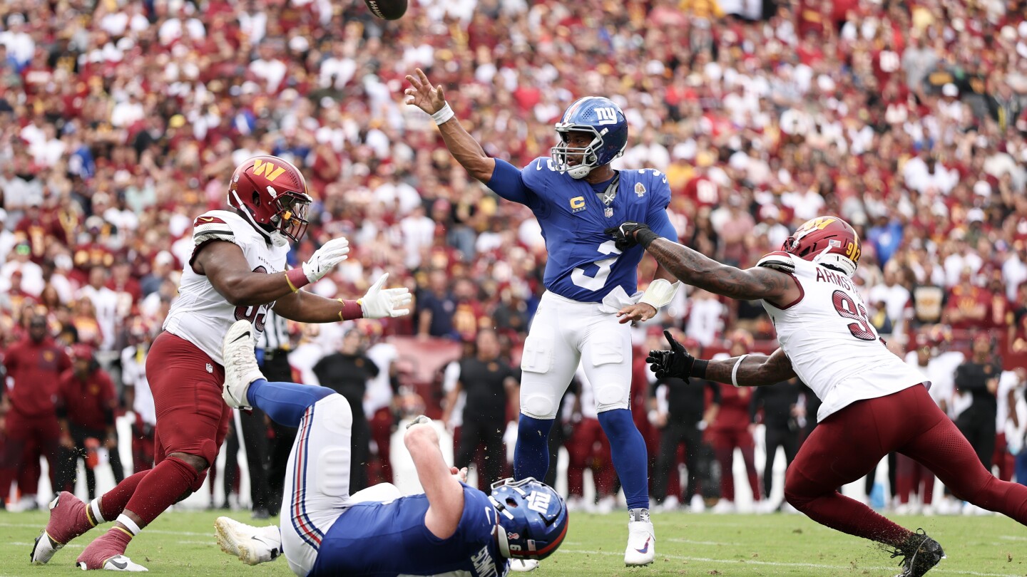 Featured image for Commanders' Defense Dominates Giants in Week One, Wilson and Giants' Offense Struggle