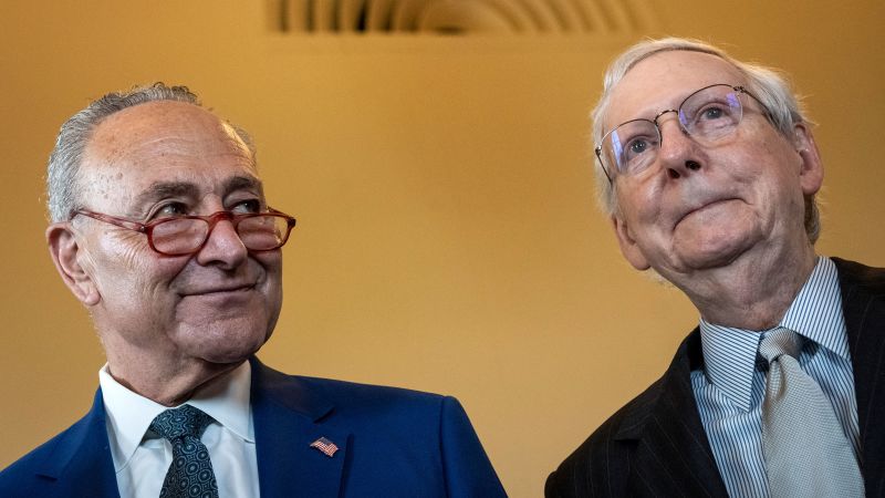 "Schumer and McConnell Discuss Shutdown as Deadline Approaches"