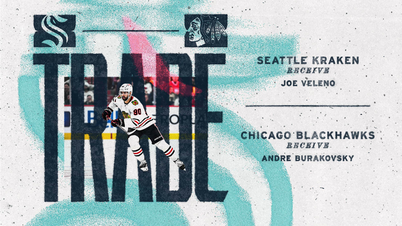 Featured image for Blackhawks acquire Andre Burakovsky from Kraken in multi-player trade