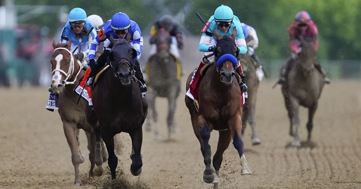 Featured image for Bob Baffert's Emotional Preakness Win with National Treasure.