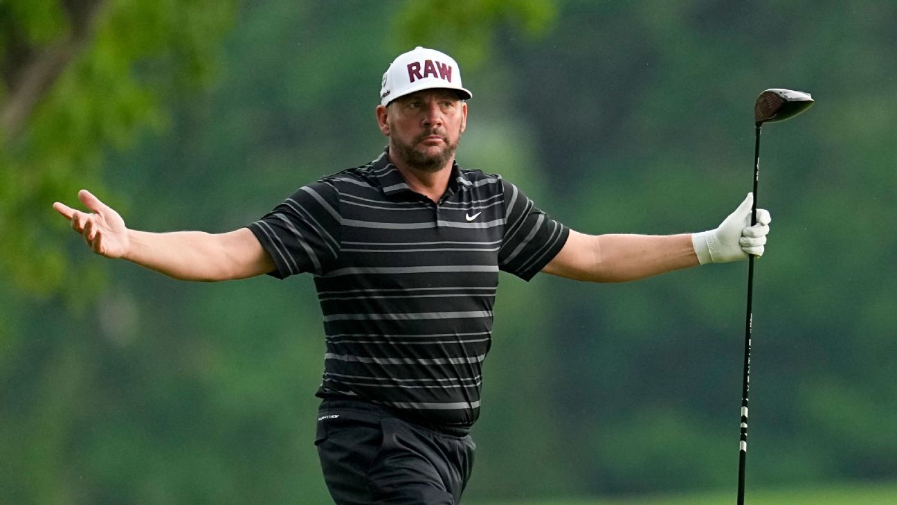 Featured image for Club pro Michael Block rises in ranks and aces hole at PGA Championship.