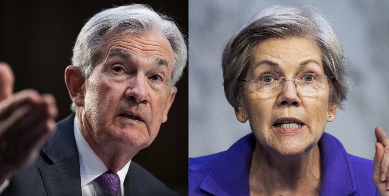 Warren takes aim at Powell and big banks in wake of failures.