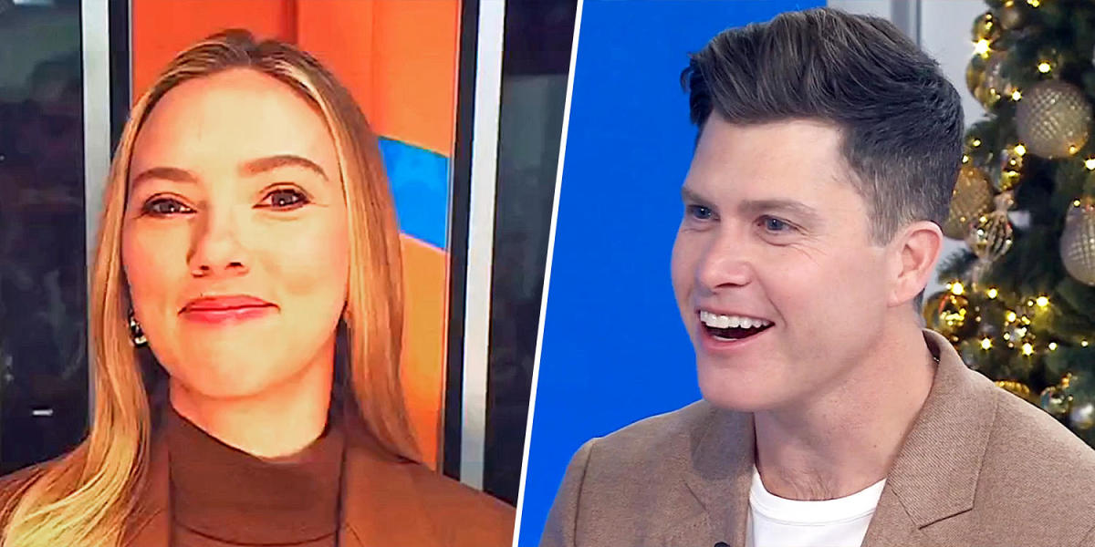 Featured image for Colin Jost Stumped by Wife Scarlett Johansson's Surprise Question