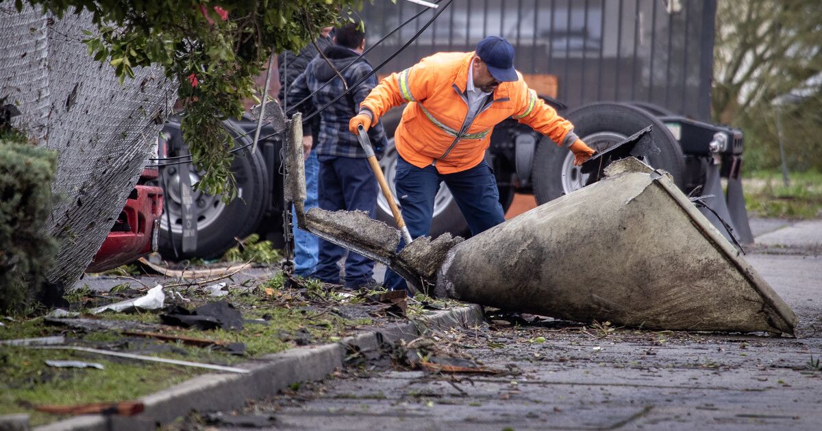 Tornadoes strike Southern California, causing damage and injuries.