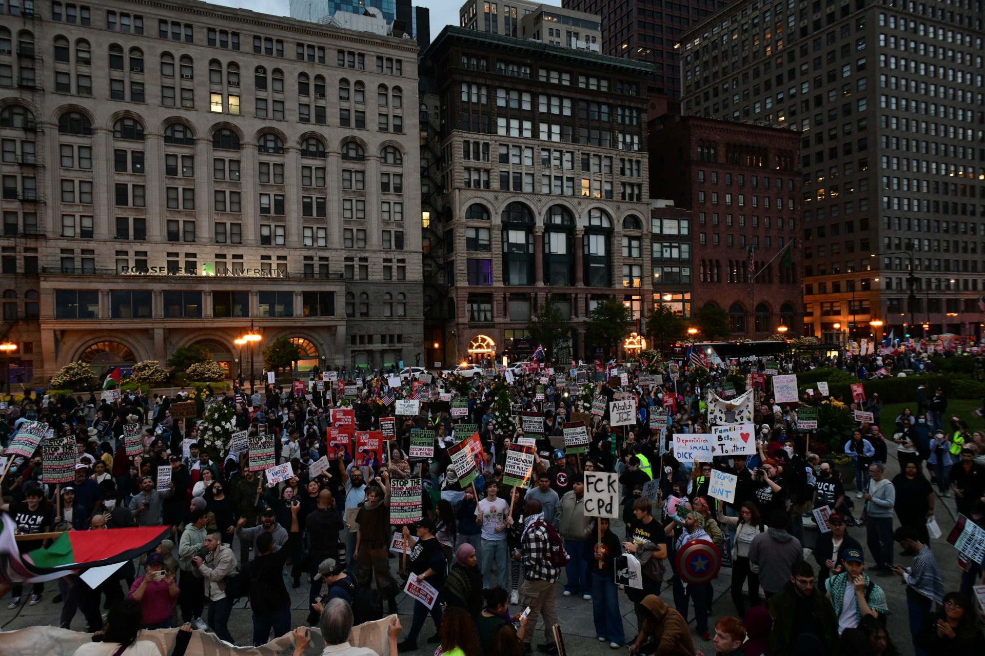 Chicago Protesters Rally Against Trump’s Immigration Crackdown