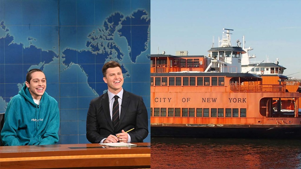 Featured image for "Pete Davidson and Colin Jost Transform Staten Island Ferry into Luxury Travel Destination"
