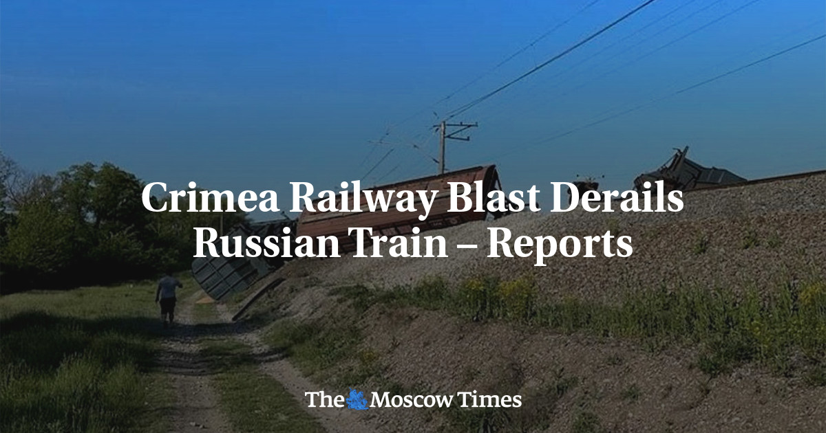 Explosion derails Russian train in Crimea.