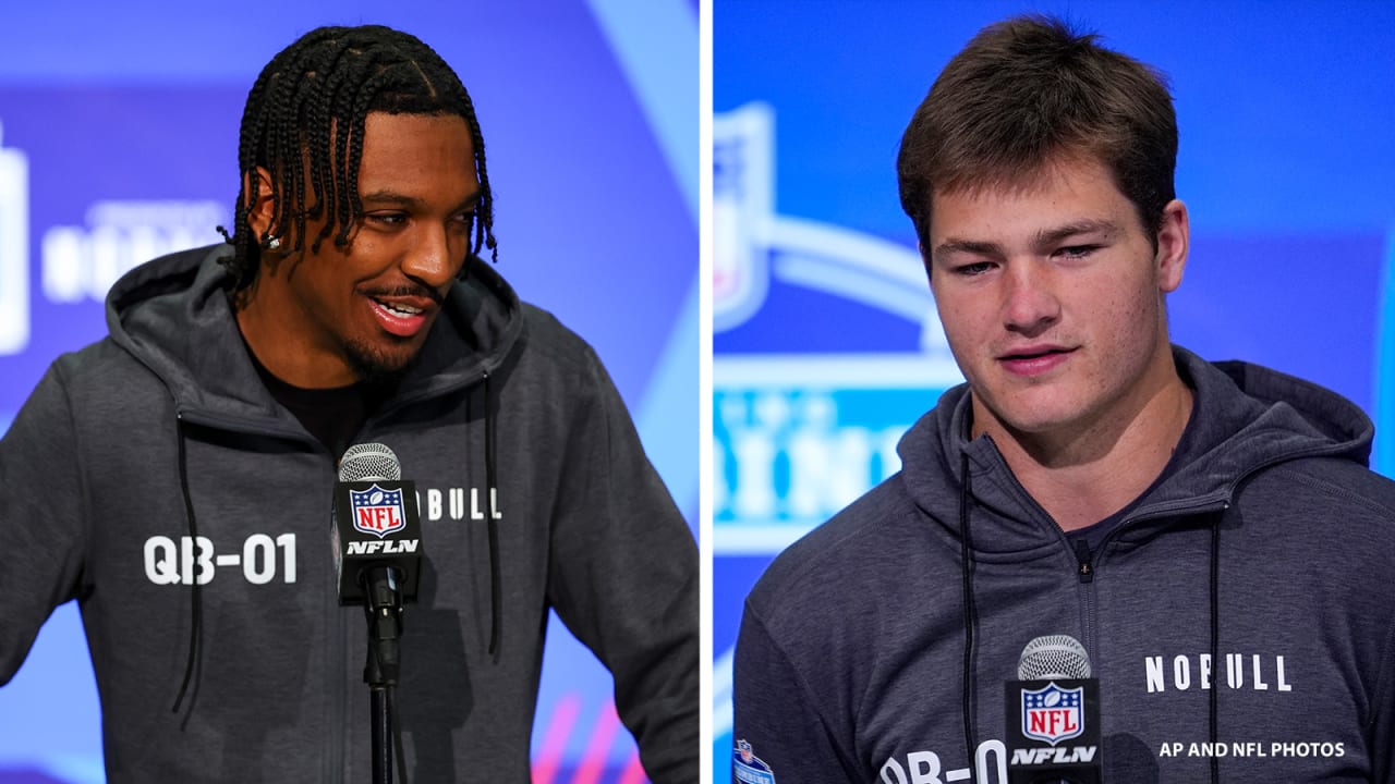 "Key Insights from Jayden Daniels and Drake Maye's NFL Combine Press Conference"