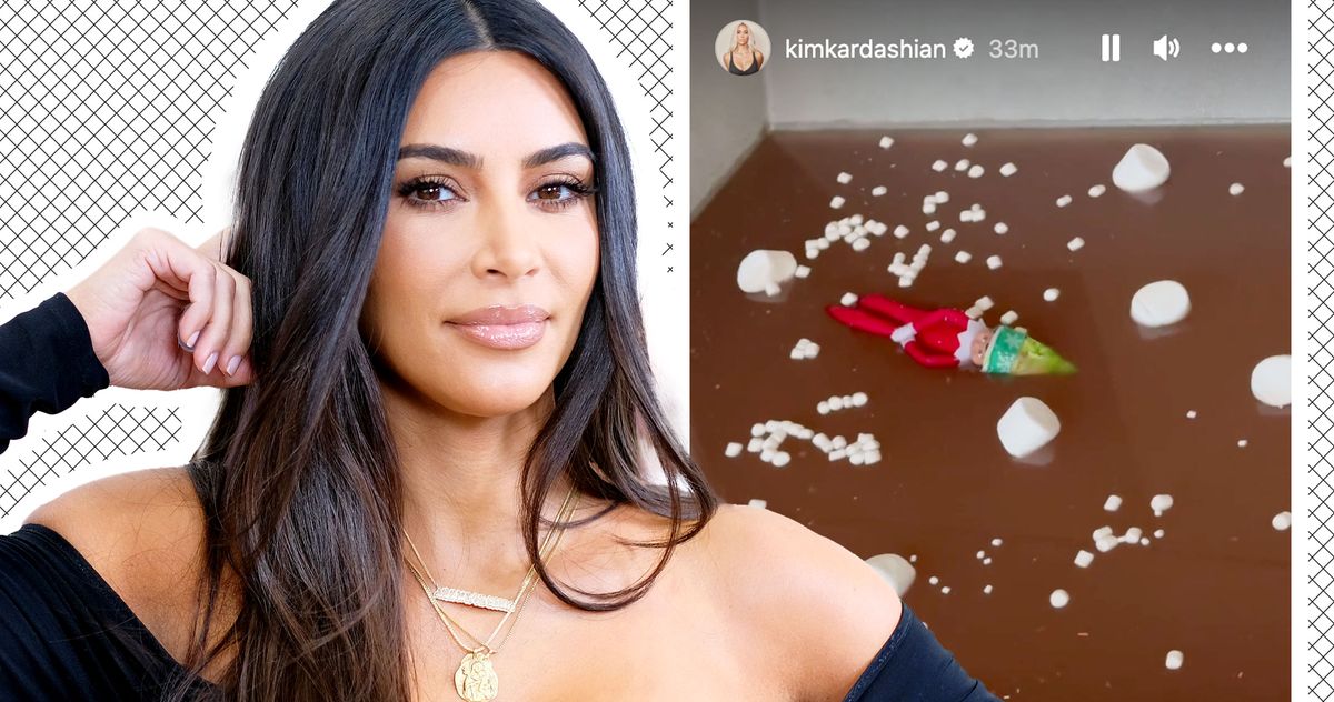 Featured image for "Kim Kardashian's Unconventional Christmas Decor Stirs Controversy"