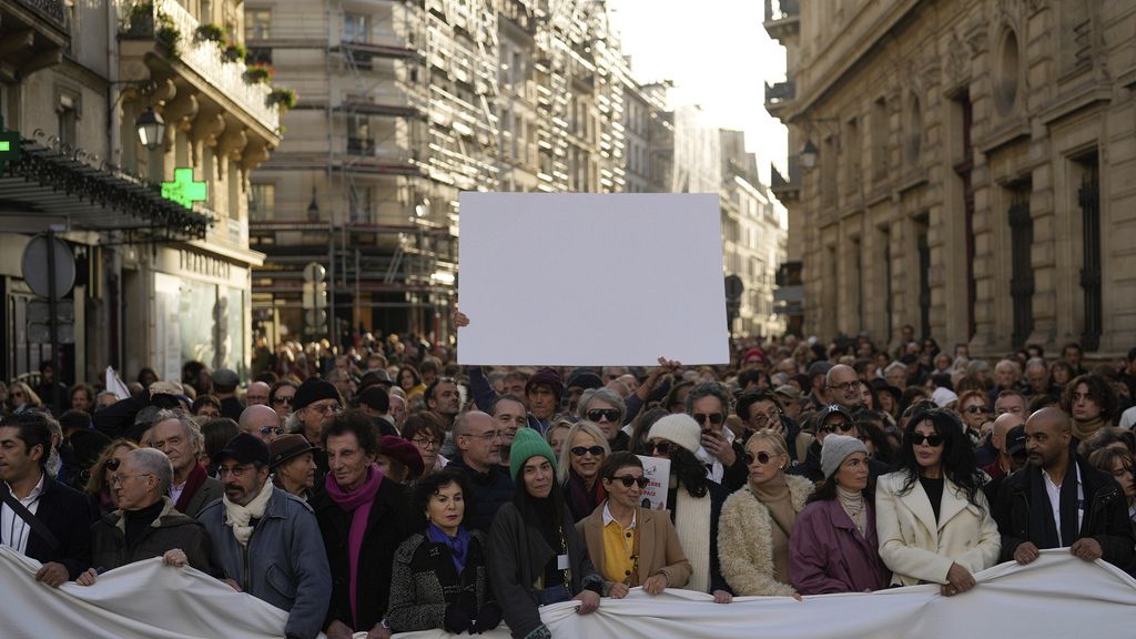 "Silent Parisian March: Demanding Peace in the Middle East"
