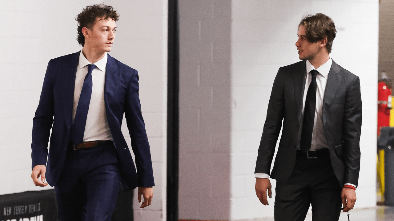 Featured image for "Brotherly Showdown: Hughes Trio Set to Make History Against Canucks"