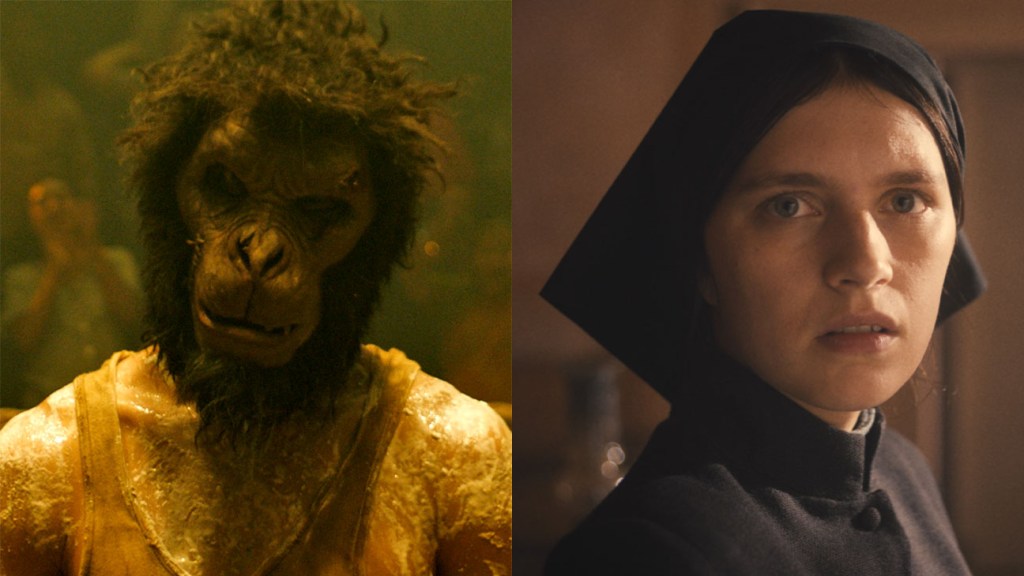 Featured image for "Box Office Showdown: 'Monkey Man' vs 'The First Omen' for 2nd Place Behind 'Godzilla x Kong'"