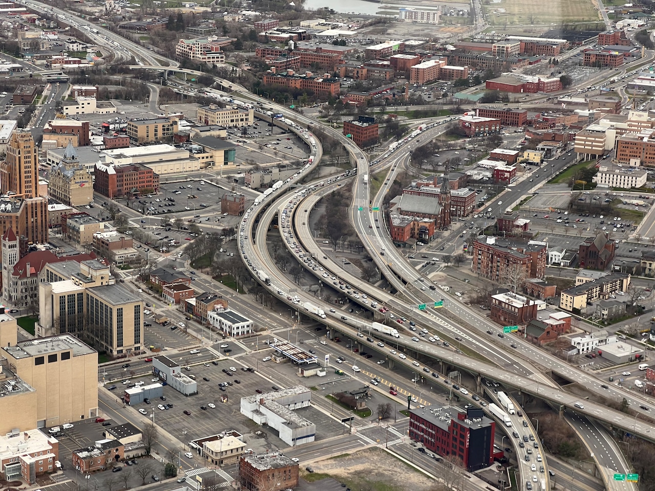 Featured image for "2024 Eclipse Traffic: Aerial Photos Show Syracuse Area Gridlock"