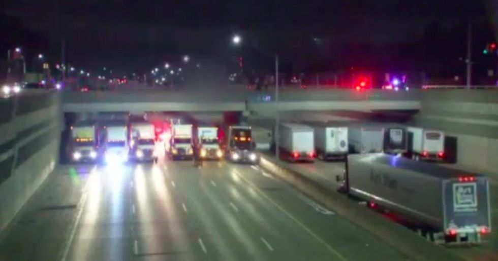 Truck drivers unite to save a life in the dead of night