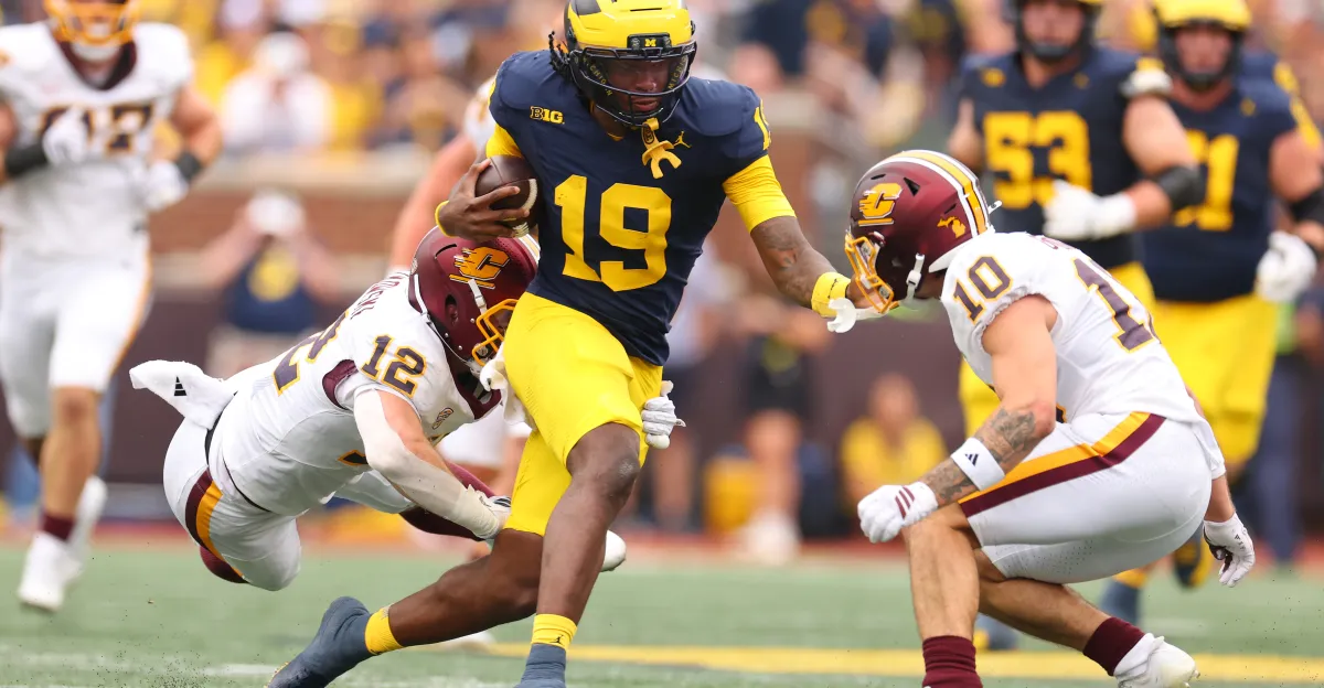 Featured image for Michigan Football Dominates Central Michigan with Strong Performances and Rising Stars