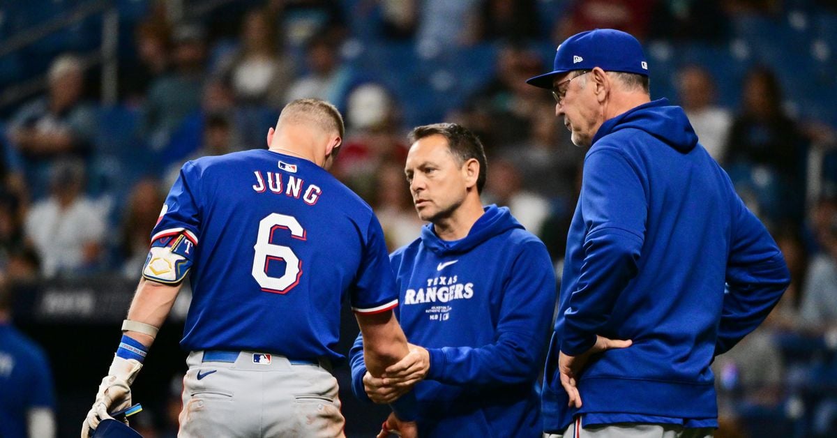 Featured image for "Texas Rangers' Josh Jung Out 8-10 Weeks, Justin Foscue Called Up"