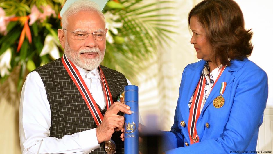 Featured image for PM Modi Honored in Trinidad and Tobago Amid Cricket Banter and Cultural Celebrations