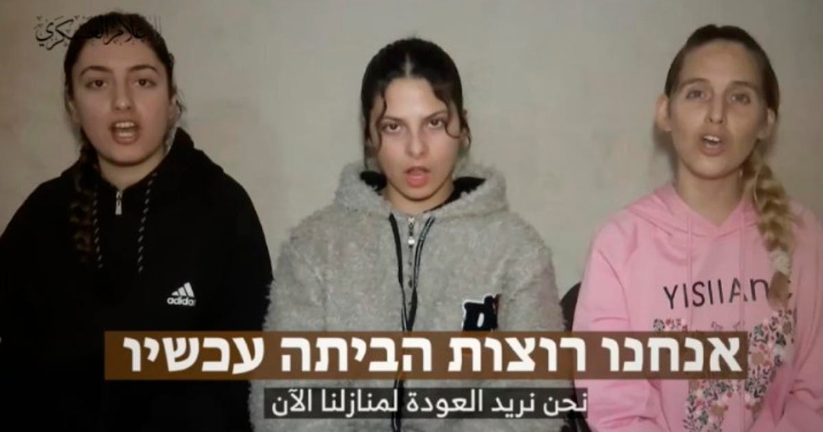 "Hamas Airs Video of Three Israeli Women Held Hostage in Gaza"