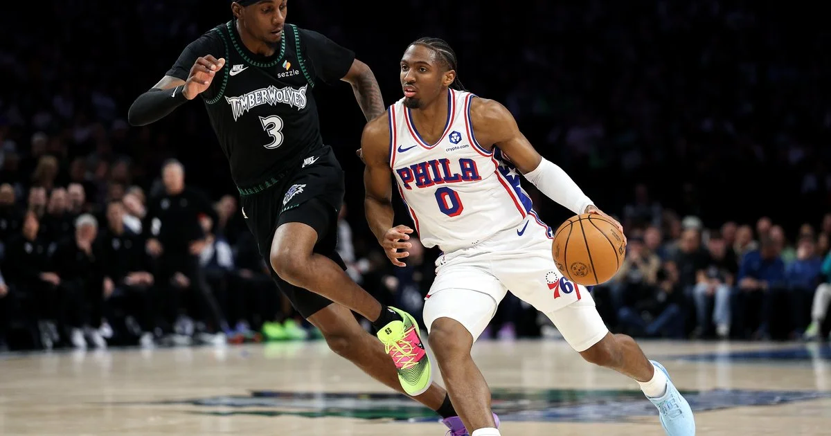 Sixers rediscover rhythm, rout shorthanded Wolves to snap skid