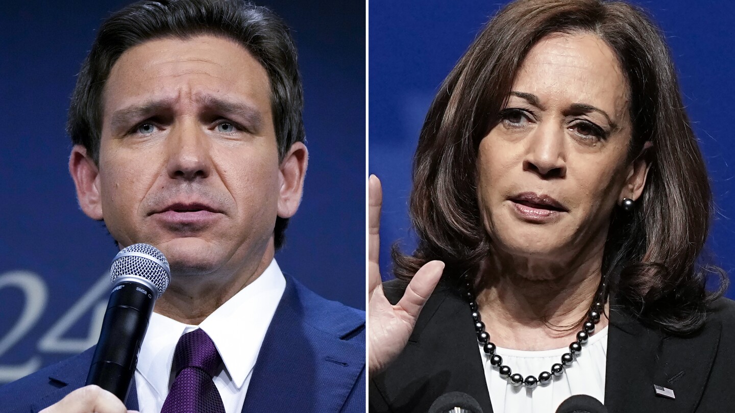 "Clash of Titans: Kamala Harris and Ron DeSantis Battle Over Florida's New Slavery Curriculum"