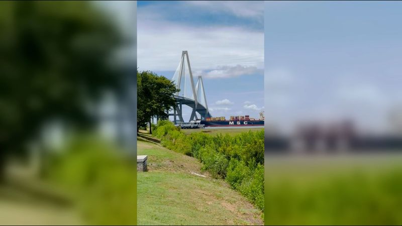 Featured image for "Runaway Cargo Ship Forces Temporary Closure of Charleston's Ravenel Bridge"