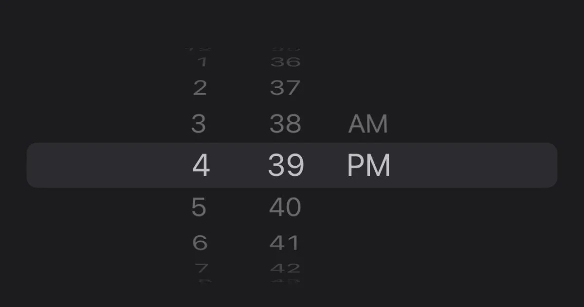 iPhone Alarm Picker Disappoints with Limited Time Options