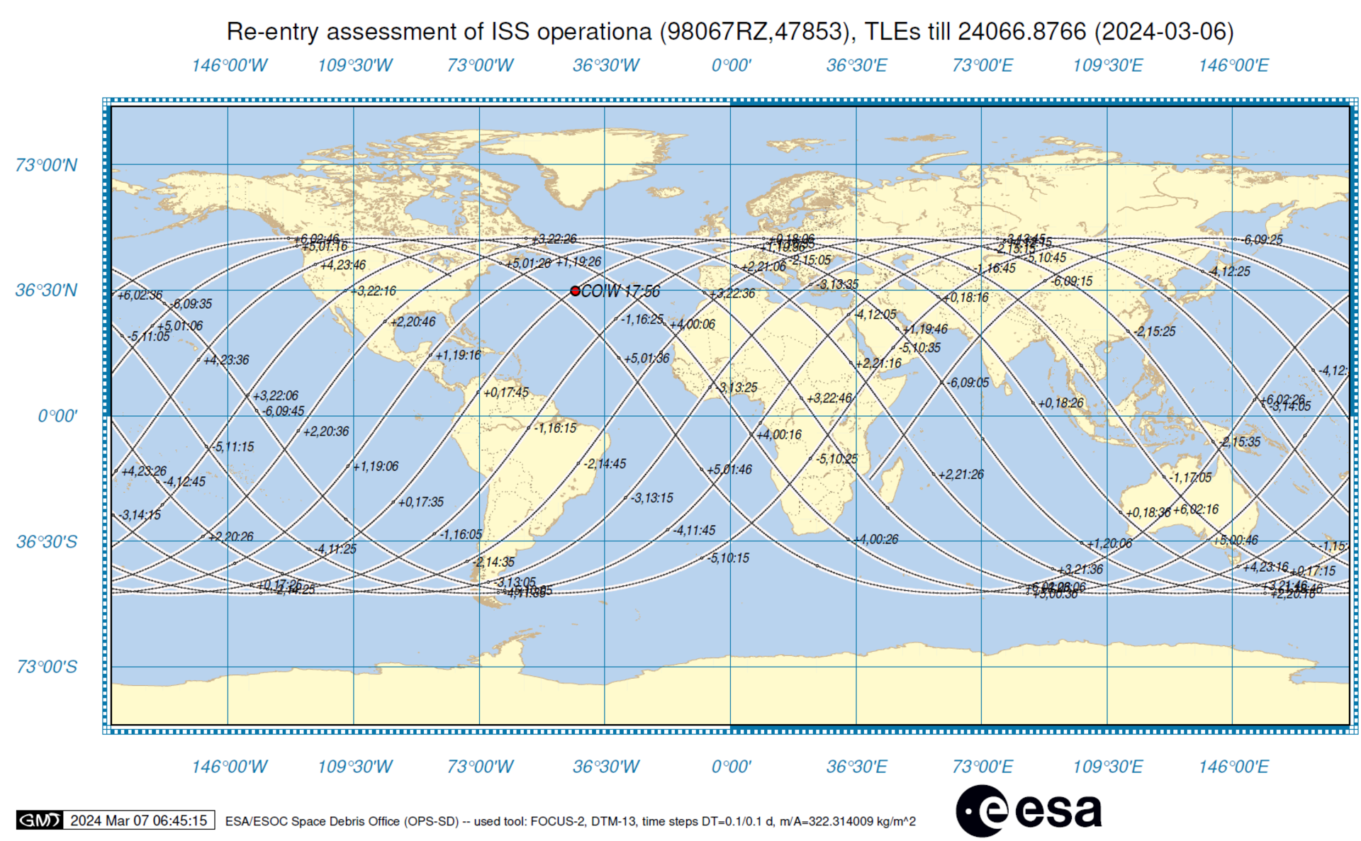 "International Space Station (ISS) Batteries Reenter Earth's Atmosphere"