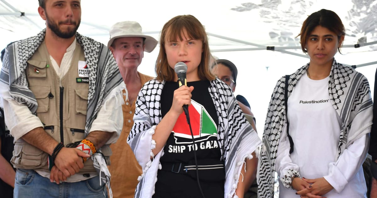Featured image for Israel intercepts Gaza aid ship with Greta Thunberg onboard