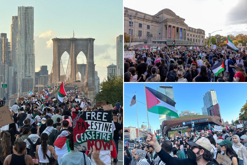 Massive Pro-Palestinian Rally in NYC Calls for Cease-Fire and End to Jewish State