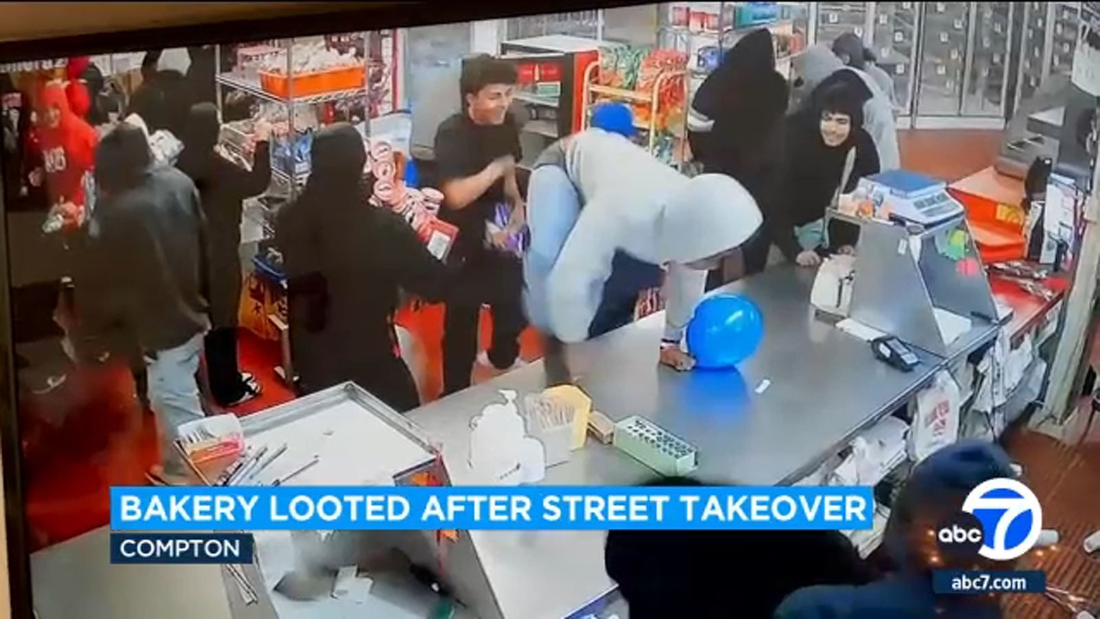 Featured image for "Compton Bakery Decimated as Street Takeover Escalates into Chaotic Break-In"